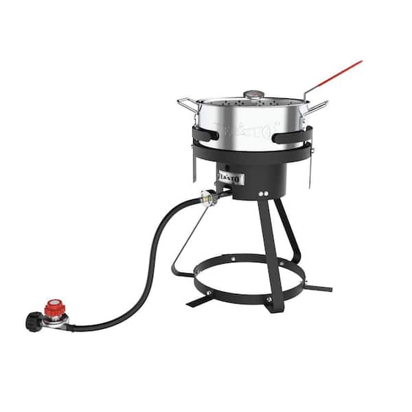 10 qt. Outdoor Propane Gas Fish Fryer Pot Kit with Strainer Basket