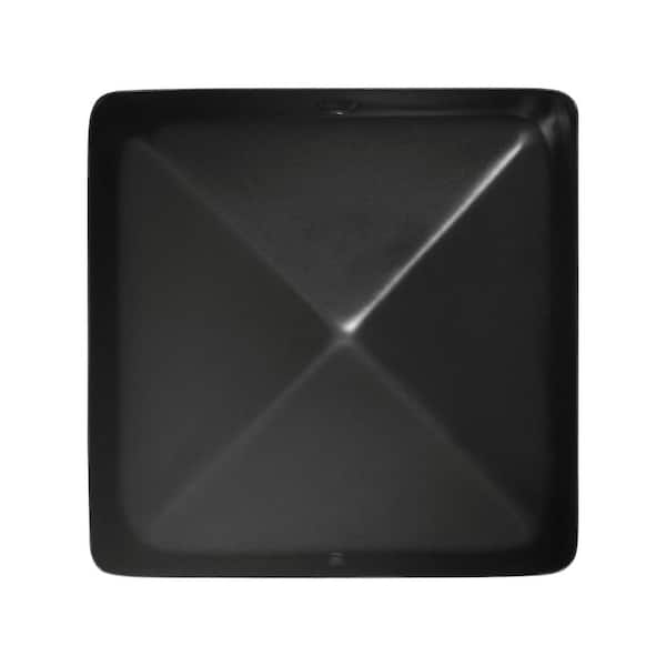 Protectyte 8 in. x 8 in. Black Stainless Steel Pyramid Post Cap with 3/4 in. Lip