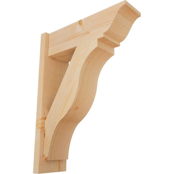 Ekena Millwork 8 in. x 30 in. x 22 in. Fuston Traditional Smooth Douglas Fir Outlooker