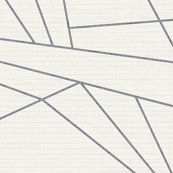 Walls Republic Sharp Geometry White Paper Strippable Roll (Covers 57 sq. ft.)