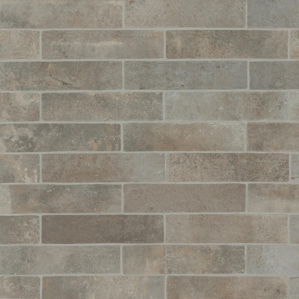Bedrosians Montana Rectangular 2 in. x 10 in. Matte Silverbow Porcelain Tile (6.24 sq. ft./Case)