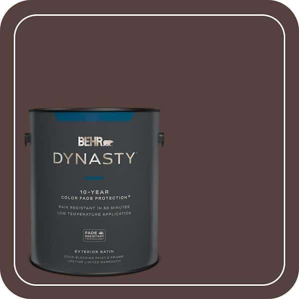 BEHR DYNASTY 1 gal. #BNC-21 Double Espresso Satin Enamel Exterior Stain-Blocking Paint & Primer