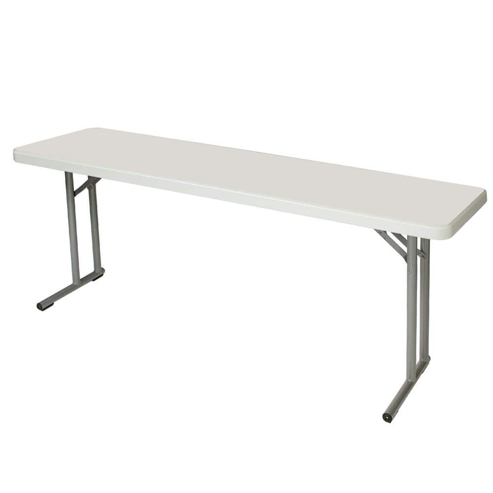 HAMPDEN FURNISHINGS Baldwin 18 in. x 72 in. Plastic Top, Folding Seminar/Office Table, Speckled Grey