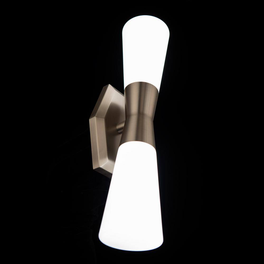 Locke Brushed Nickel LED Outdoor Wall Light