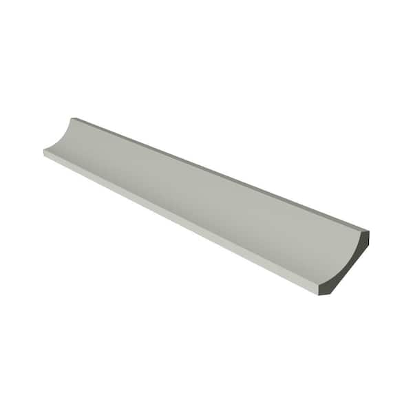 96 in. W x 4.25 in. H x 2.5 in. D in Laguna Grey Double Shaker Cove Crown Molding
