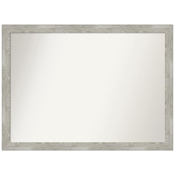 Amanti Art Dove Greywash Narrow 41.5 in. W x 30.5 in. H Non-Beveled Bathroom Wall Mirror in Gray