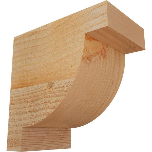 Ekena Millwork 6 in. x 10 in. x 10 in. Douglas Fir Alpine Rough Sawn Corbel