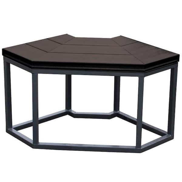 16.5 in. x 34.25 in. x 18 in. Corner Spa Bench in Smoke