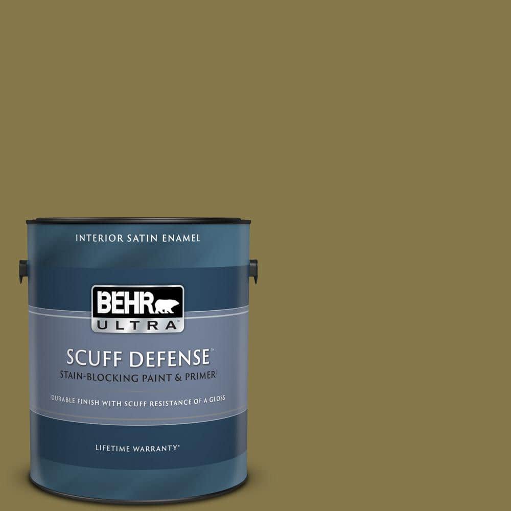 BEHR ULTRA 1 gal. M3307 Green Tea Leaf Extra Durable Satin Enamel