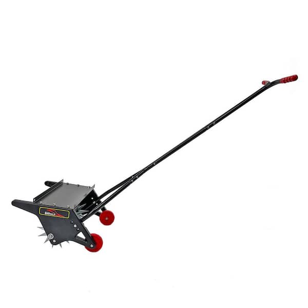 Brinly 18 in. Push Spike Aerator with 3D Steel Tines and Weight Tray