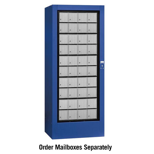Salsbury Industries 3100 Series USPS Aluminum Style Rotary Mail Center in Blue