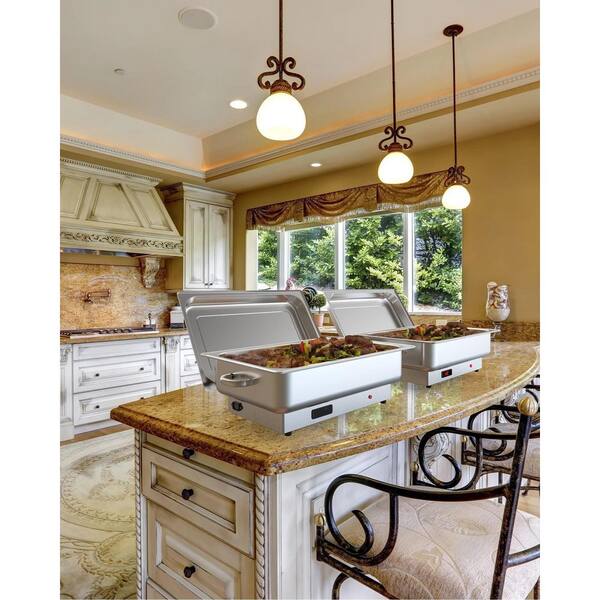 9QT(1x1/1Pan)Electric Chafing Dish with Temperature Control, Stainless Steel Buffet Servers and Warmers for Catering