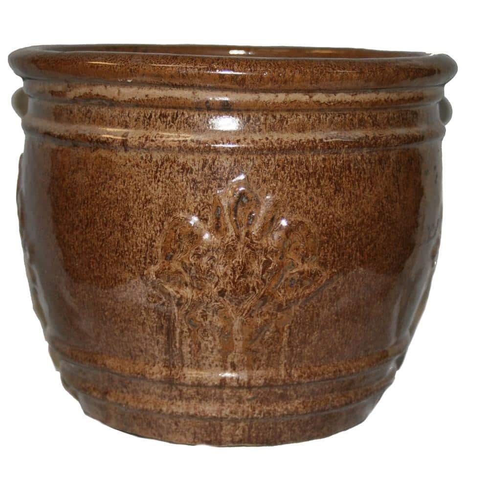 MARIPOSA POTTERY 11.25 in. Ceramic Small La Cienega Copper Pot SLCPCP ...