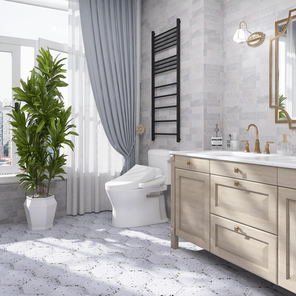 Blianco White Hexagon Matte Porcelain Wall & Floor Tile