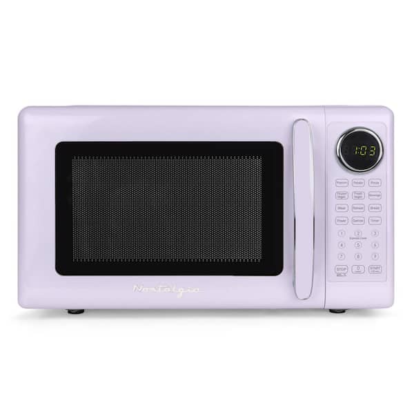 Retro 0.7 cu. ft. Electric 1000-Watts Microwave Oven in Lavender