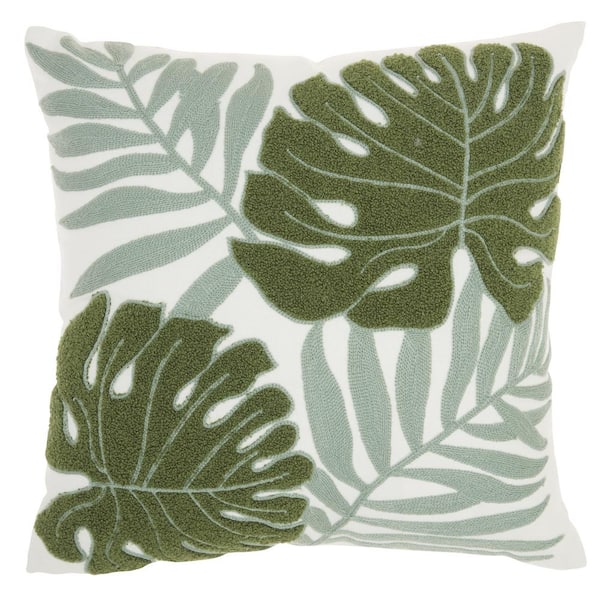 Mina Victory Lifestyles Green 18 in. x 18 in. Throw Pillow