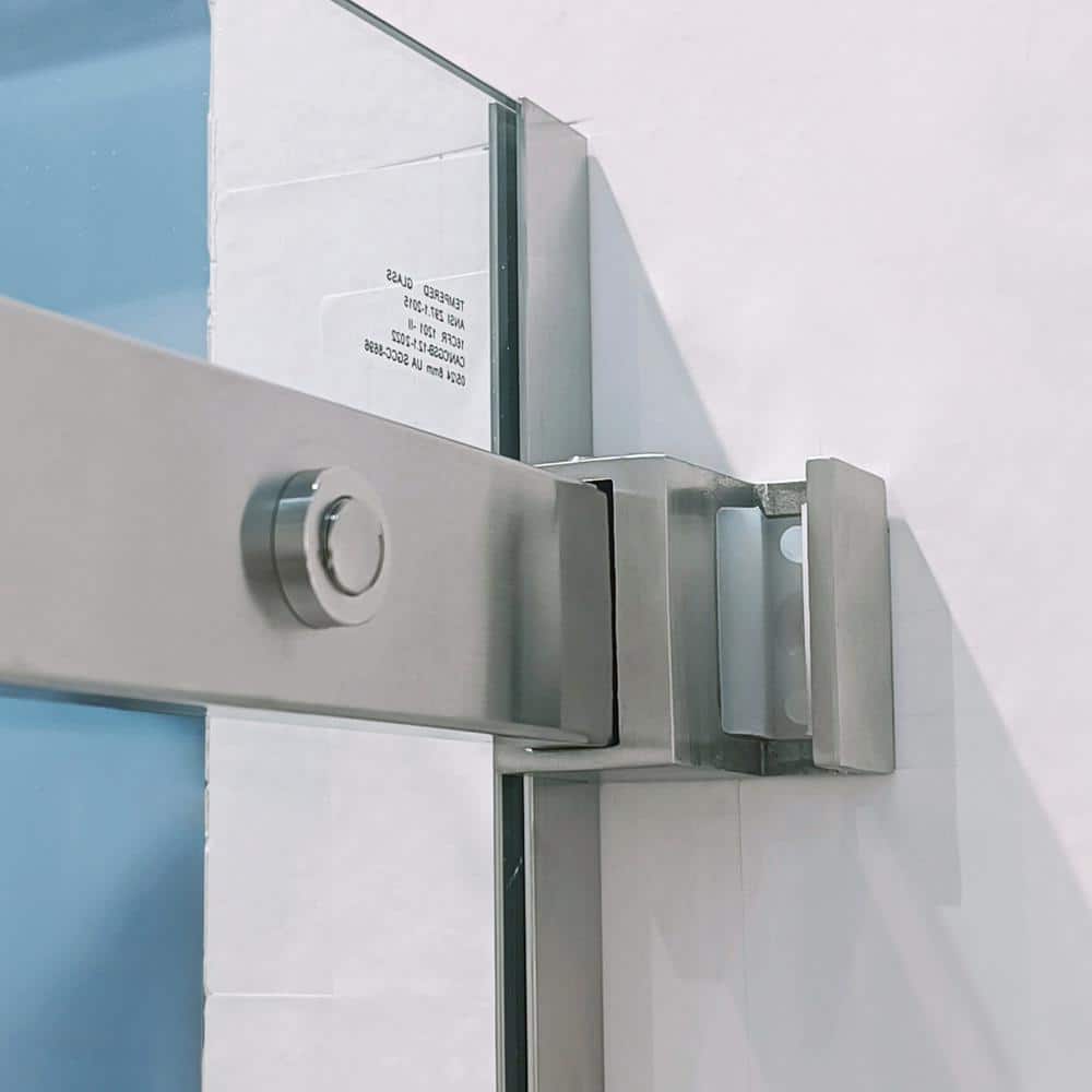 56-60" Brushed Nickel and Glass Sliding Shower Door