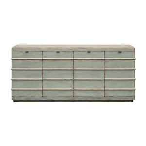 Monaco 84 in. Two Tone Credenza with 4 Doors and 4 Drawers