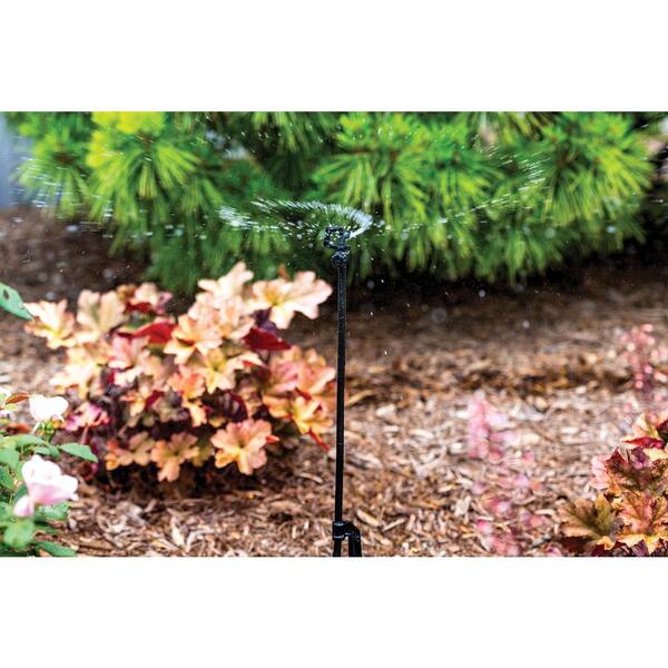 0-13.5 Spray Distance 360° Full Circle Pattern Rain Bird MSSTKTF1S Drip Irrigation Micro-Spray on Adjustable Height Staked Riser with 1/4 Tubing and Barbed Coupler 
