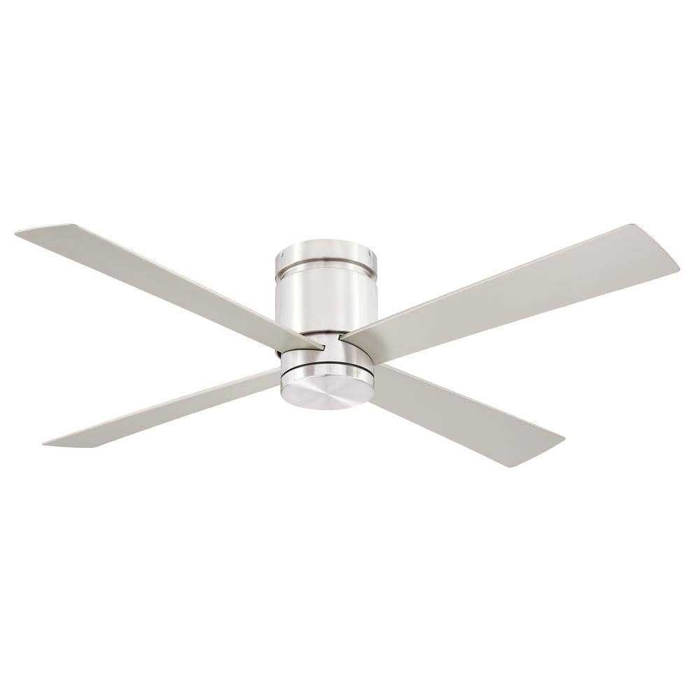 Brushed Nickel 52'' Ceiling Fan with LED Light and Remote