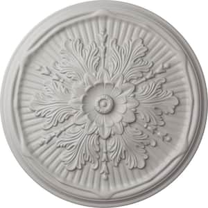 21 in. x 2 in. Luton Urethane Ceiling Medallion (Fits Canopies upto 3-1/2 in.), Ultra Pure White