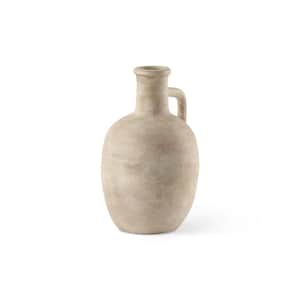 Zenni 5.3 L x 5.3 W x 9.3 H Warm Beige Ceramic Vase