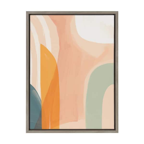 Kate and Laurel "Sylvie sunrise over marrakesh" by Kate Aurelia Studio 1-Piece Framed Canvas Abstract Art Print 24.00 in. x 18.00 in.