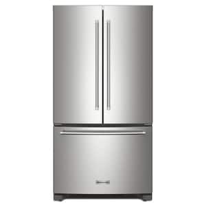 36 in. 20 cu. ft. Counter-Depth French Door Refrigerator in Stainless Steel