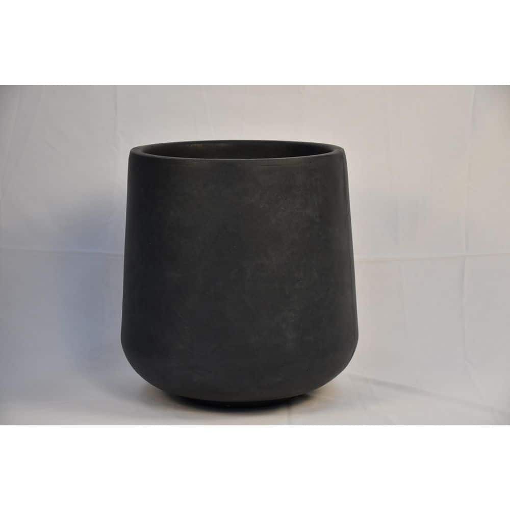 "15.3"" Dia Charcoal Round Concrete Planter with Drainage Plug for Home Garden Patio" price history on PriceWatchPro