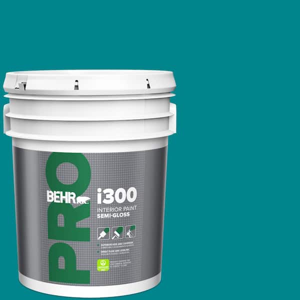 BEHR PRO 5 gal. #500B-7 Tucson Teal Semi-Gloss Interior Paint