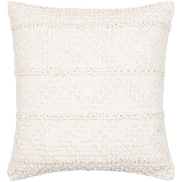 Artistic Weavers Aston Cream Woven Polyester Fill 22 in. x 22 in. Decorative Pillow