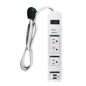 3 Outlets Surge Protector w/ 2 USB Ports