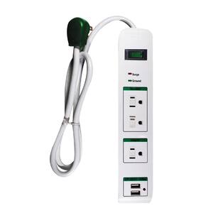 3 Outlets Surge Protector w/ 2 USB Ports