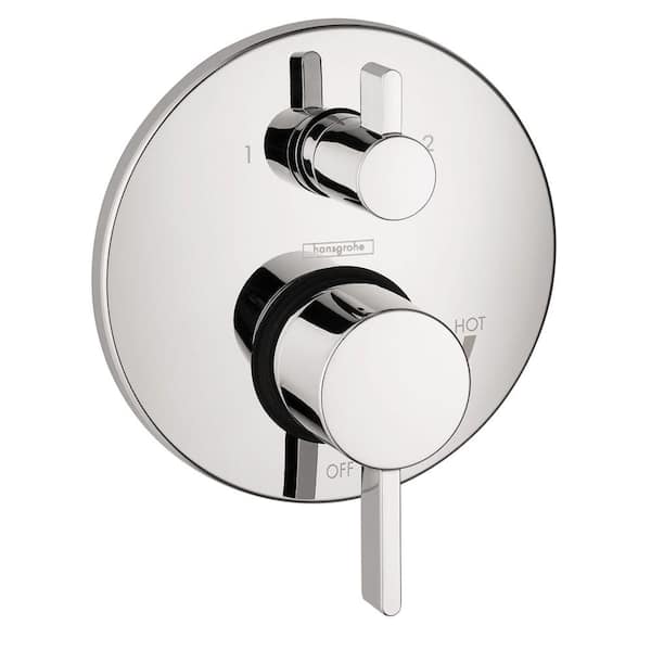 wapen Beide embargo Hansgrohe Metris S 2-Handle Pressure Balance Valve Trim Kit with Diverter  in Chrome (Valve Not Included) 04447000 - The Home Depot