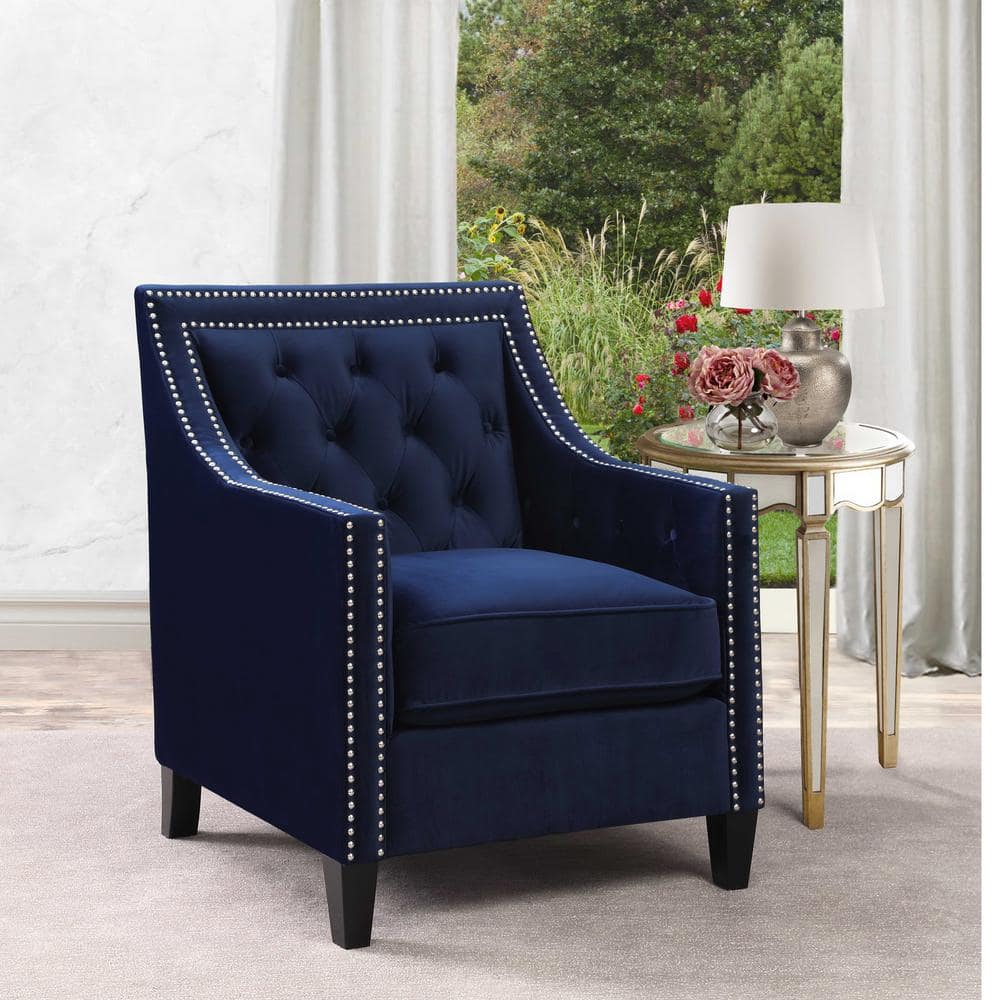 Navy blue print accent chairs hotsell