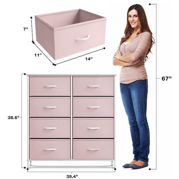 mDesign Soft Fabric Dresser Drawer/Closet Divided Storage