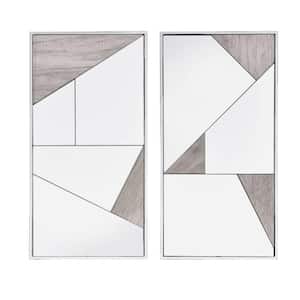32 in. H x 17 in. W Modern Rectangle Framed Accent Mirror