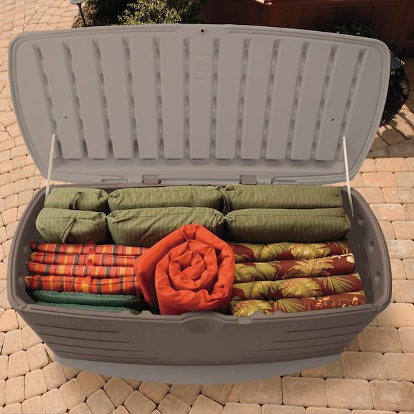 90 Gal. Large Resin Deck Box with Seat