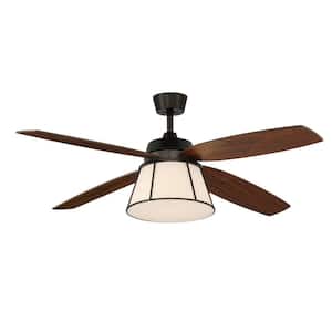 Anders 56 in. Integrated LED Indoor Bronze Ceiling Fan with Remote