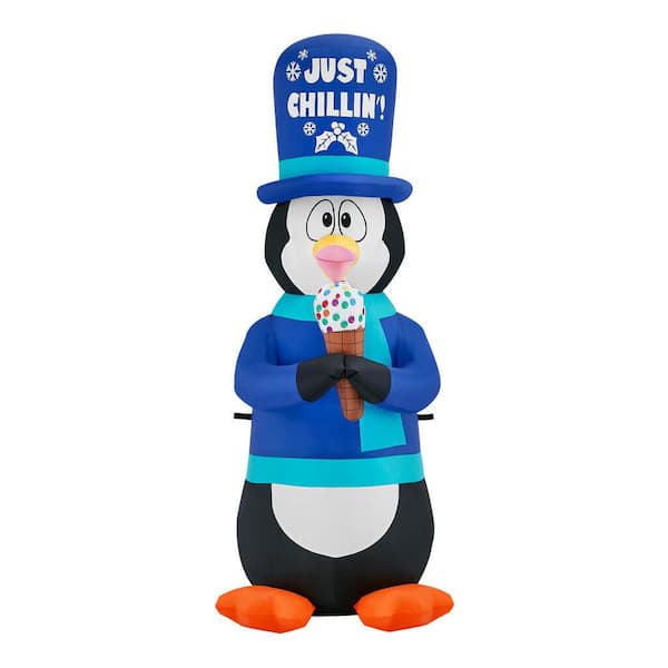 Home Accents Holiday 6 ft Animated Shaking Penguin Holiday Inflatable