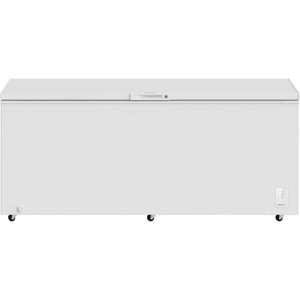 Frigidaire 25 cu. ft. CSA Listed Manual Defrost Garage Ready Chest Freezer in White with Freeze Boost