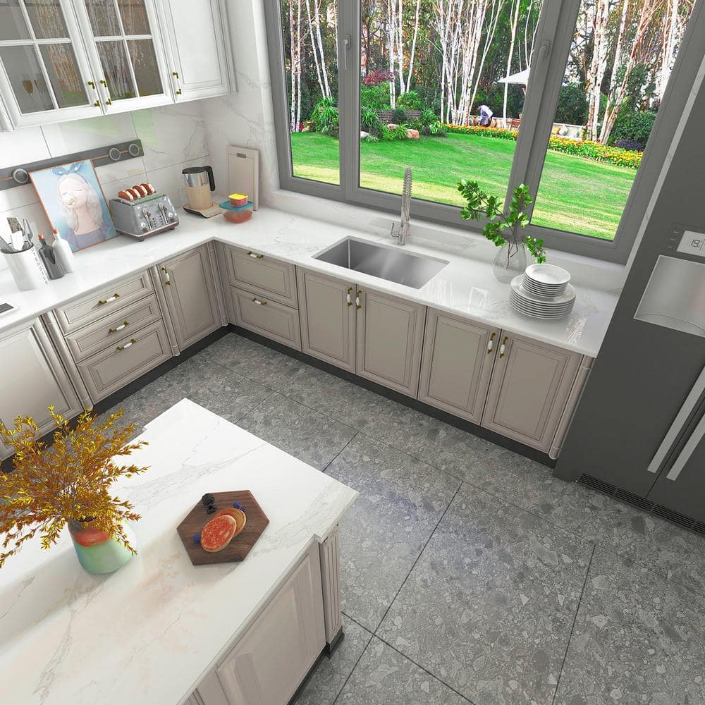 Sinber 30" Stainless Steel Drop-In Single Bowl Kitchen Sink