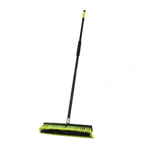 18 in. Green Indoor Multi-Surface 2-in-1 Squeegee Push Broom (3-Pack)