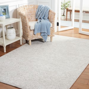 Martha Stewart Light Gray/Taupe 3 ft. x 5 ft. Abstract Solid Color Area Rug