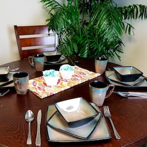 Tequesta 16-Piece Casual Tan Stoneware Dinnerware Set (Service for 4)