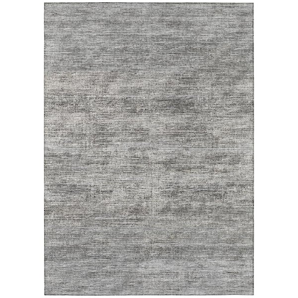 Addison Rugs Marston Grey 5 ft. x 7 ft. 6 in. Geometric Indoor/Outdoor Area Rug