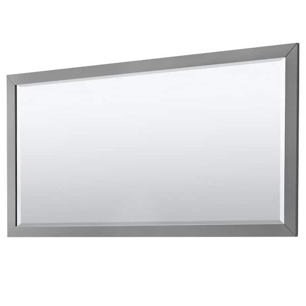 Daria 70 in. W x 36 in. H Rectangular Framed Wall Bathroom Vanity Mirror in Dark Gray