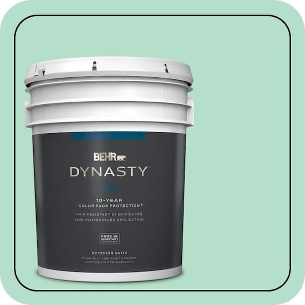 BEHR DYNASTY 5 gal. #480C-3 Aqua Bay Satin Enamel Exterior Stain-Blocking Paint & Primer