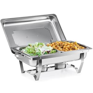 OVENTE Electric Buffet Server & Food Warmer, Temperature Control Perfect  for Parties, Silver FW173S