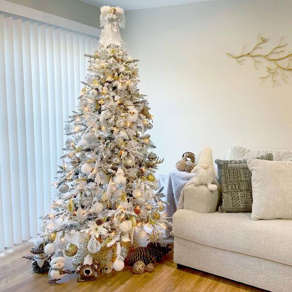 *pinoco*様　⭐200　ミンクファー Fraser Hill Farm 9.0-ft. Pre-Lit Mountain Pine Snow Flocked